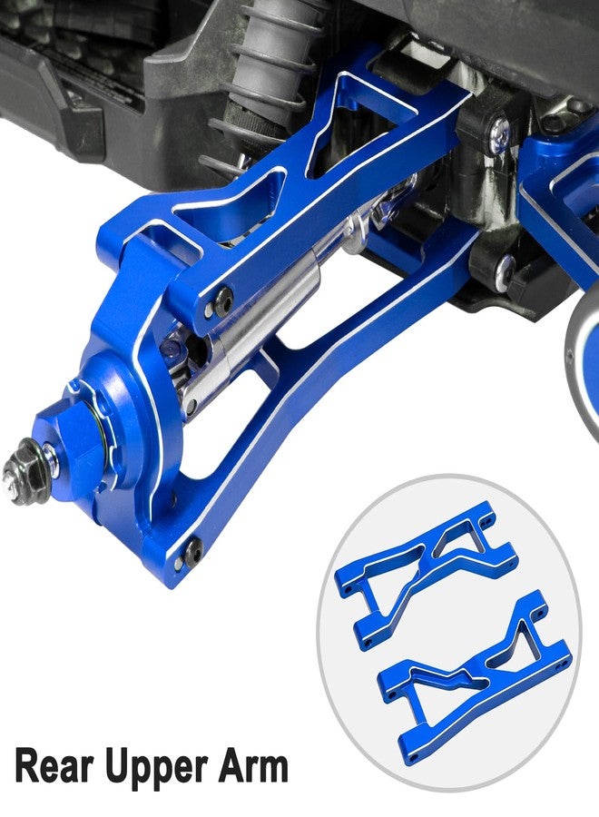 LRFHL Aluminum Suspension Arms Front Rear and Upper Lower Suspension Arms for Traxxas 1/16 Mini XRT Monster Truck Upgrade (Blue) - Image 3